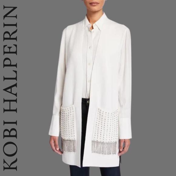 Kobi Halperin Sweaters - Kobi Halperin Ashton Beaded Fringe Sweater Vest